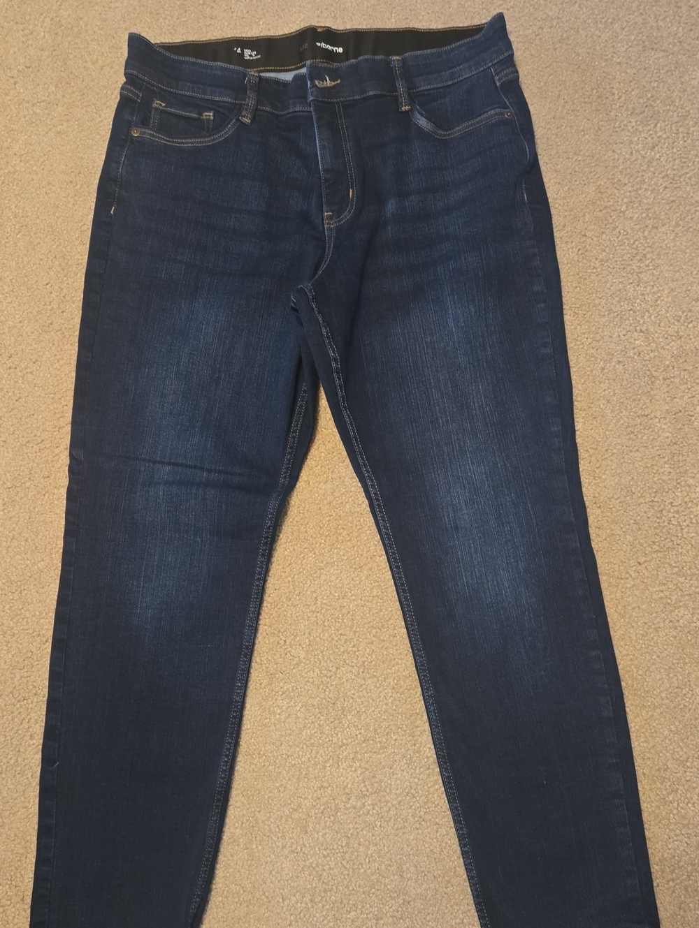 Womens Liz Claiborne Dark Blue Slim Jeans